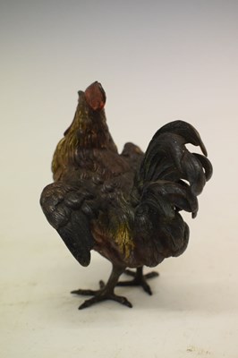 Lot 118 - Austrian cold-painted bronze cockerel