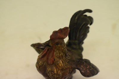 Lot 118 - Austrian cold-painted bronze cockerel