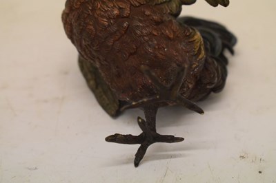 Lot 118 - Austrian cold-painted bronze cockerel