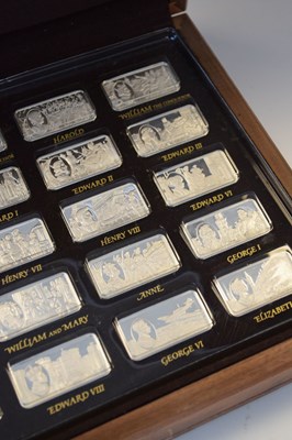 Lot 123 - John Pinches - Silver ingot collection - 1,000 Years of British Monarchy