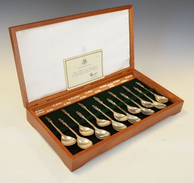 Lot 149 - Birmingham Mint Apostle spoons in wooden case