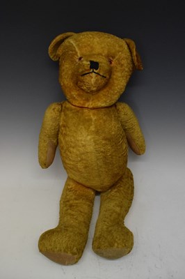 Lot 435 - Chad Valley 'Jacko' monkey and a vintage golden mohair bear