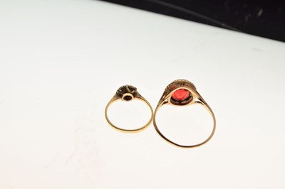 Lot 11 - Platinum and diamond ring, 9ct dress ring (2)