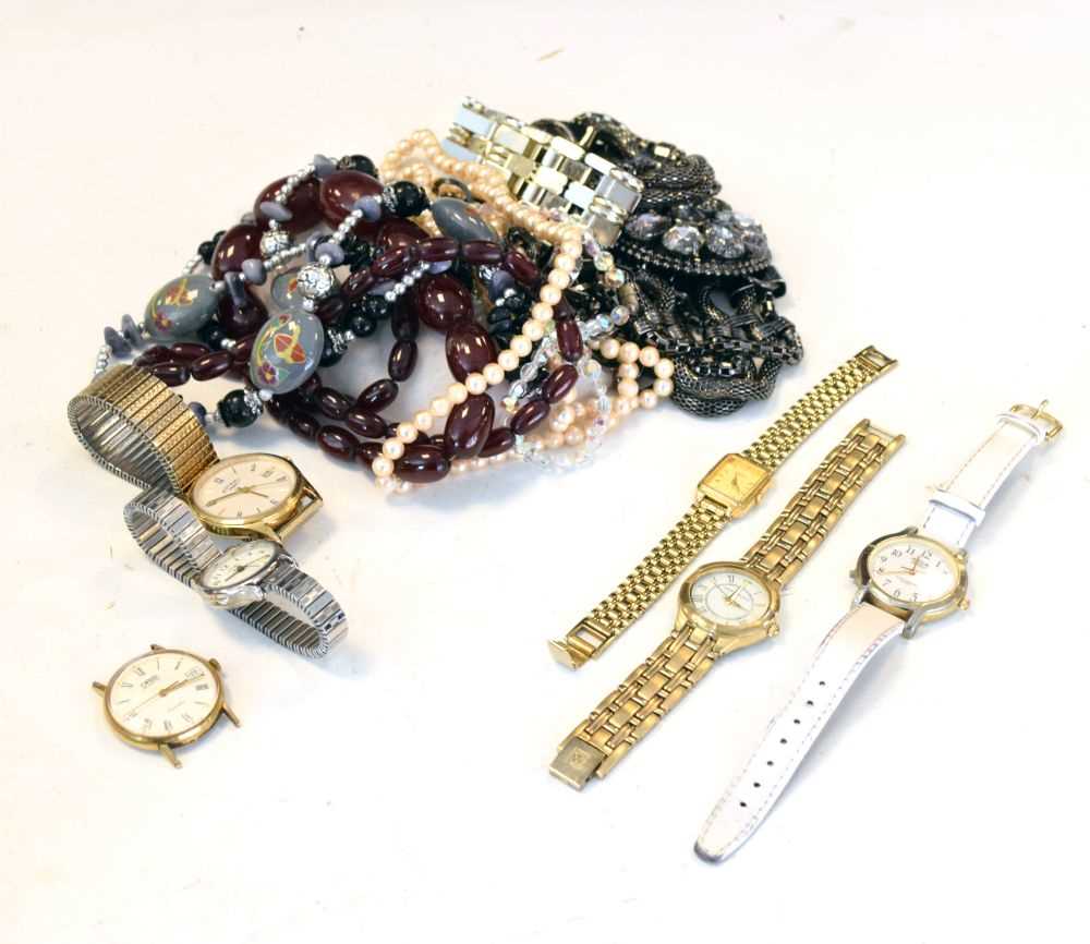 Lot 75 - Quantity of costume jewellery and watches