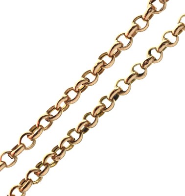 Lot 56 - 9ct gold belcher-link chain