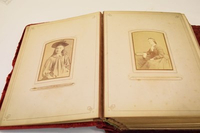 Lot 192 - Victorian album with cartes de visites collection