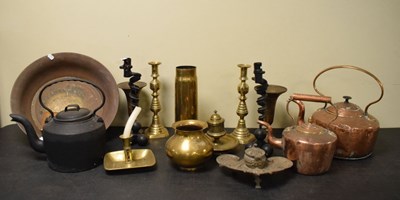 Lot 612 - Large collection of brass and copper