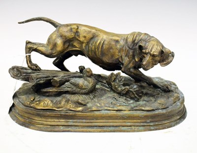 Lot 219 - After Paul-Edouard Delabrierre, bronze figure of a Pointer