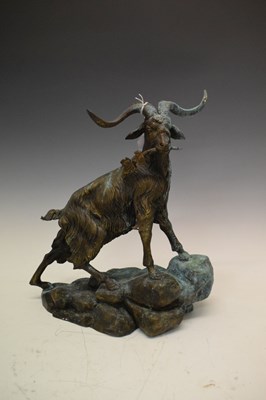 Lot 218 - After Jules Moigniez, bronze figure of a mountain goat