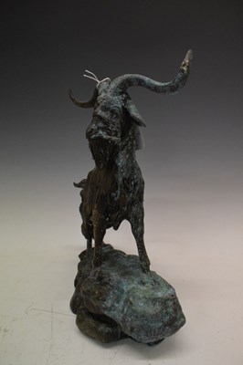 Lot 218 - After Jules Moigniez, bronze figure of a mountain goat