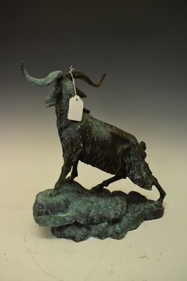 Lot 218 - After Jules Moigniez, bronze figure of a mountain goat
