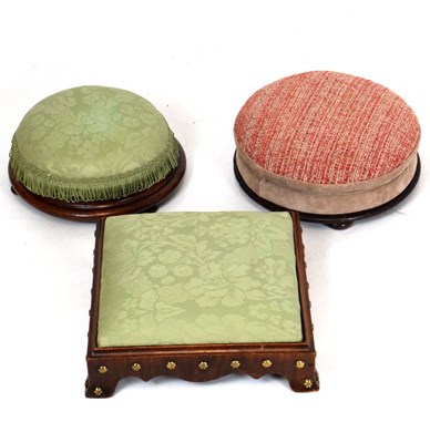 Lot 728 - Three assorted footstools