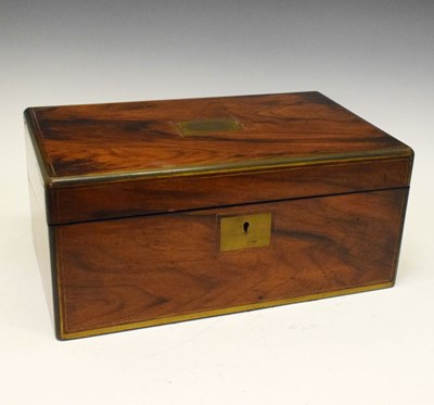 Lot 217 - Late Victorian mahogany writing box