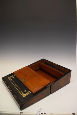 Lot 217 - Late Victorian mahogany writing box