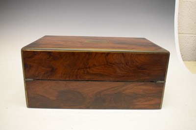 Lot 217 - Late Victorian mahogany writing box