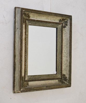 Lot 607 - Painted and gilt framed wall mirror