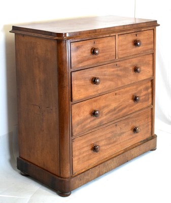 Lot 587 - Victorian mahogany plain chest of drawers