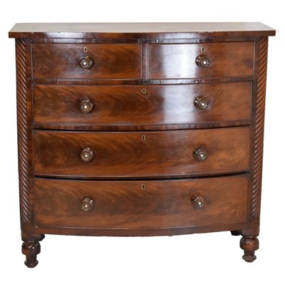 Lot 665 - Victorian mahogany chest of drawers