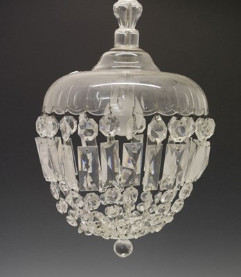 Lot 616 - Chandelier with lustre drops