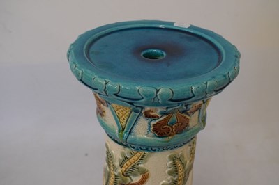 Lot 598 - Burmantofts majolica jardiniere pedestal