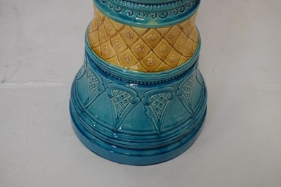 Lot 598 - Burmantofts majolica jardiniere pedestal