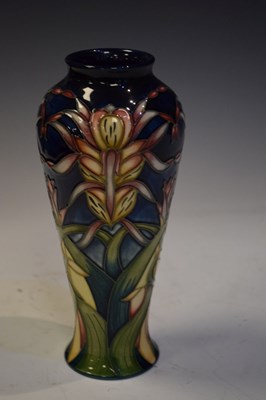 Lot 388 - Moorcroft pottery 'Lizard Orchild' pattern baluster vase