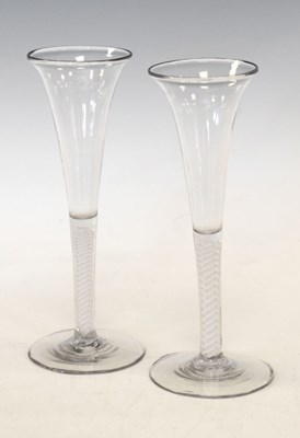 Lot 360 - Pair of opaque twist wine glasses