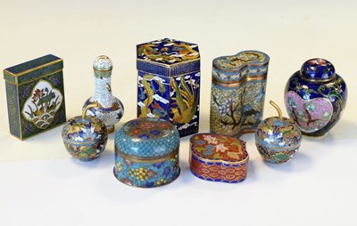 Lot 382 - Group of miniature cloisonné items (9)