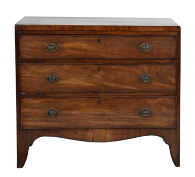 Lot 500 - Regency mahogany chest of three long drawers