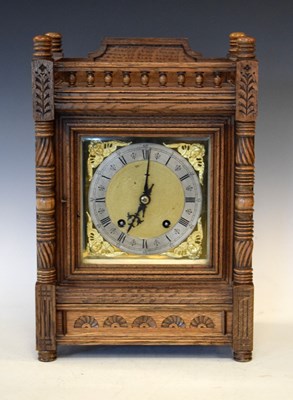 Lot 450 - Winterhalder & Hofmeier - Early 20th Century German oak-cased mantel clock