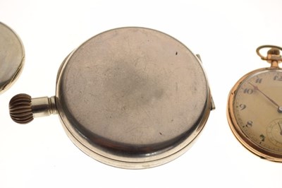 Lot 119 - Goliath pocket watch, together with two base metal pocket watches