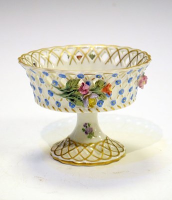 Lot 320 - Early 20th Century Dresden porcelain pedestal bowl