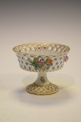 Lot 320 - Early 20th Century Dresden porcelain pedestal bowl