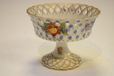 Lot 320 - Early 20th Century Dresden porcelain pedestal bowl