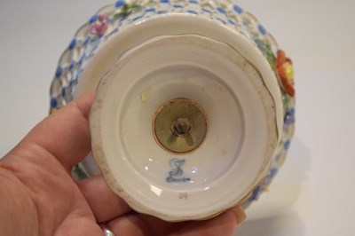 Lot 320 - Early 20th Century Dresden porcelain pedestal bowl