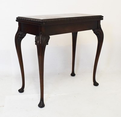 Lot 552 - Early 20th Century mahogany fold-over card table