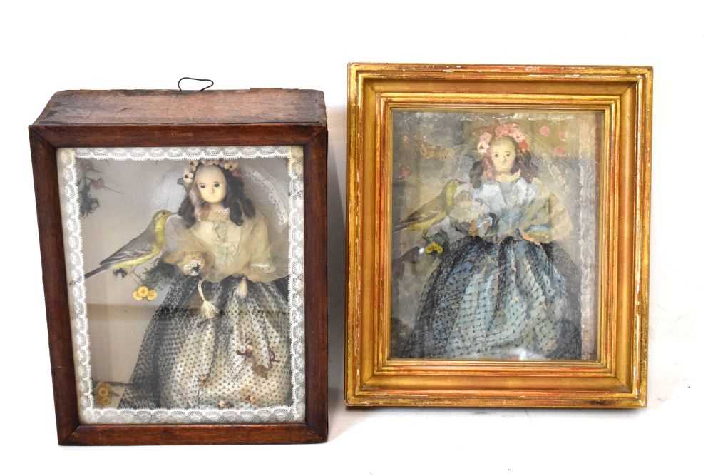 Lot 407 - Kathleen Hartnall (nee Jeffries) - Oil on canvas - Still life and wax doll