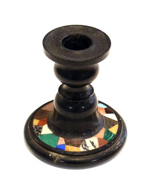 Lot 195 - Pietra dura candlestick