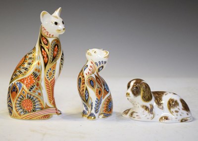 Lot 425 - Royal Crown Derby Siamese Cat and Kitten