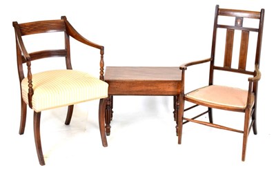 Lot 524 - Two chairs together a bidet