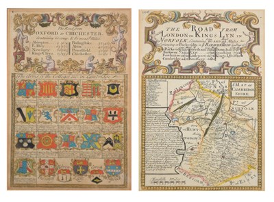 Lot 475 - Oxford to Chichester and London to Kings Lyn road map