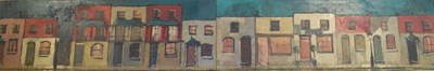 Lot 507 - Deborah Jones (1921-2012) - Oils on board - Two street scenes framed as one