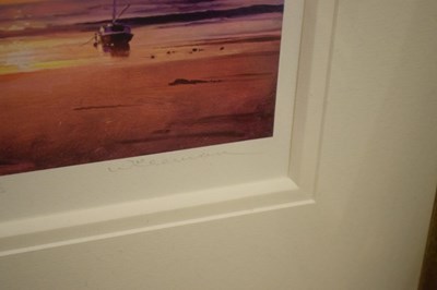 Lot 656 - Peter Wileman - Two signed limited edition prints - 'Golden Shores' & 'Blazing Clouds...'