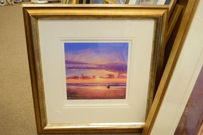 Lot 656 - Peter Wileman - Two signed limited edition prints - 'Golden Shores' & 'Blazing Clouds...'