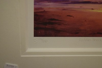 Lot 656 - Peter Wileman - Two signed limited edition prints - 'Golden Shores' & 'Blazing Clouds...'