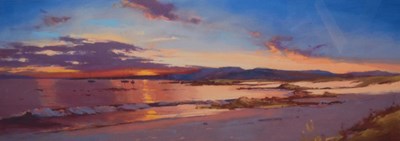 Lot 656 - Peter Wileman - Two signed limited edition prints - 'Golden Shores' & 'Blazing Clouds...'