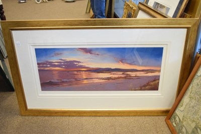 Lot 656 - Peter Wileman - Two signed limited edition prints - 'Golden Shores' & 'Blazing Clouds...'