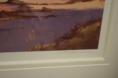 Lot 656 - Peter Wileman - Two signed limited edition prints - 'Golden Shores' & 'Blazing Clouds...'