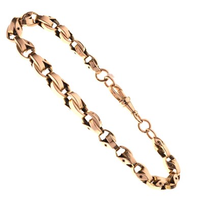 Lot 51 - Fancy belcher-link bracelet