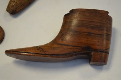 Lot 248 - Pair of novelty treen snuff shoes